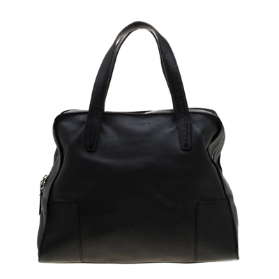 Pre-owned Loewe Black Leather Zipper Tote