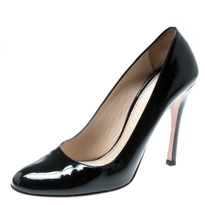 Pre-owned Prada Black Patent Leather Pumps Size 37.5