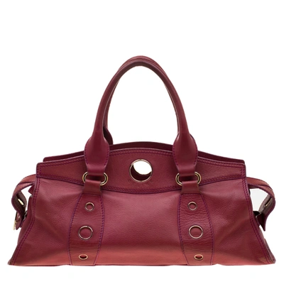 Pre-owned Celine Red Leather Satchel