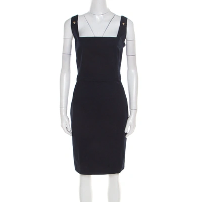 Pre-owned Dsquared2 Navy Blue Cotton Sleeveless Dress L