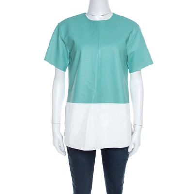 Pre-owned Alexander Wang T By  Green Leather Boxy Fit Top S