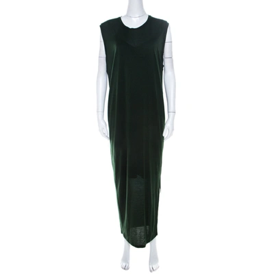 Pre-owned Acne Studios Forest Green Tencel Jersey Sleeveless Bree Maxi Dress S