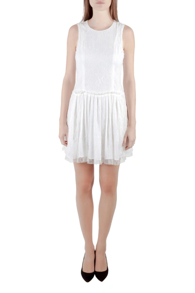 Pre-owned Theory Theyskens  White Lace Sleeveless Dinal Dress M