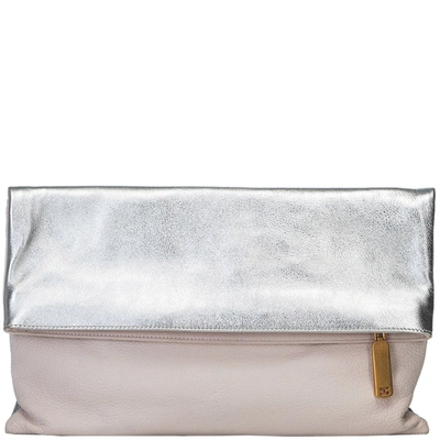 Pre-owned Fendi Pink/light Pink Leather Fold-over Clutch Bag