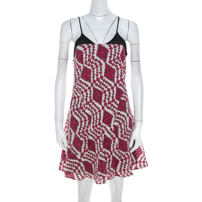 Pre-owned Thakoon Addition Fuchsia Pink Printed Cotton Cami Dress Xs