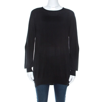 Pre-owned Balenciaga Black Cashmere Raglan Sleeve Long Sleeve Sweatshirt L
