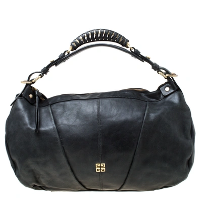 Pre-owned Givenchy Black Leather Hobo