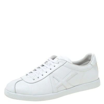 Pre-owned Altuzarra White Leather The A Lace Up Low Top Sneaker Size 40