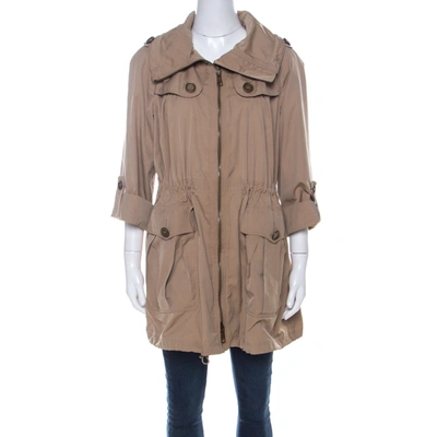 Pre-owned Burberry Beige Detachable Hood Bageford Anorak Jacket M