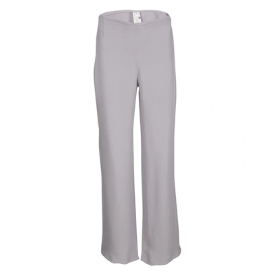 Pre-owned Armani Collezioni Lilac High Waist Straight Fit Trousers M In Purple