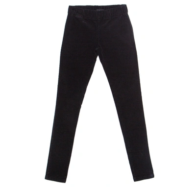 Pre-owned Joseph Black Cotton Elastic Waist Skinny Corduroy Trousers S