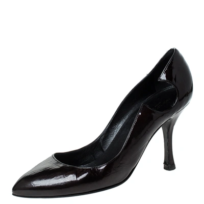 Pre-owned Sergio Rossi Black Patent Leather Marissa Pumps Size 39