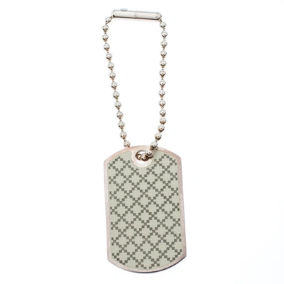 Pre-owned Gucci Enamel Silver Tag Pendant Charm