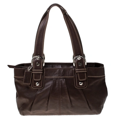 Pre-owned Coach Brown Leather Soho Tote