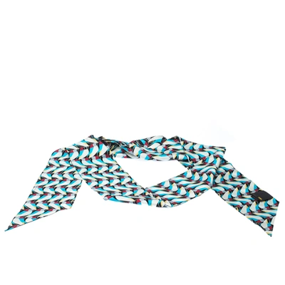 Pre-owned Fendi Multicolor Silk Twilly Creatures Bandeau Scarf