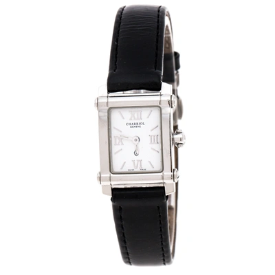 Pre-owned Charriol White Stainless Steel Colvmbvs 9012911 Women's Wristwatch 18 Mm In Black