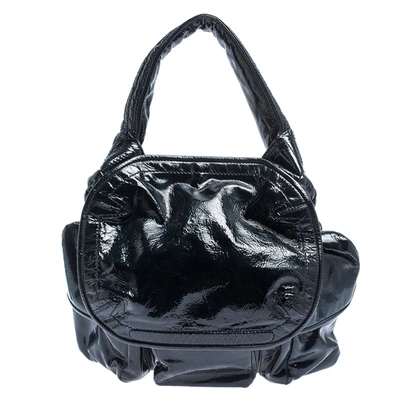 Pre-owned Givenchy Midnight Blue Patent Leather Hobo