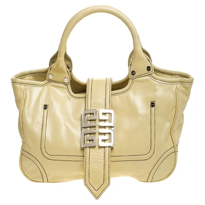 Pre-owned Givenchy Citrine Leather Tote In Yellow