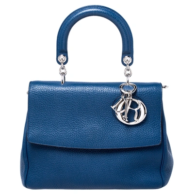 Pre-owned Dior Flap Top Handle Bag In Blue