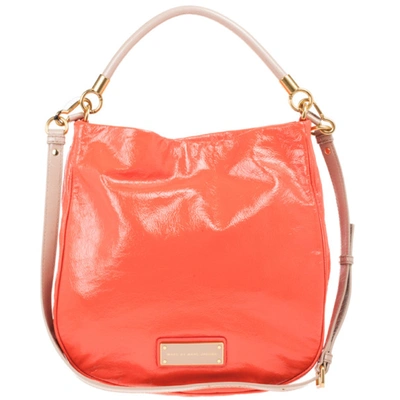 Pre-owned Marc By Marc Jacobs Orange Leather Too Hot To Handle Hobo In Beige