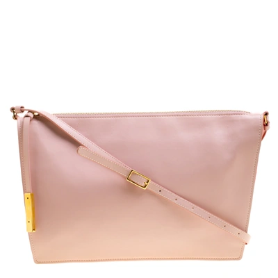 Pre-owned Stella Mccartney Pink Faux Leather And Canvas Shoulder Bag