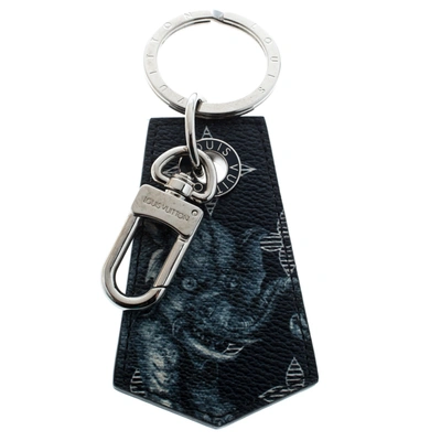 Pre-owned Louis Vuitton Chapman Brothers Blue Printed Canvas Silver Tone Key Holder / Keychain
