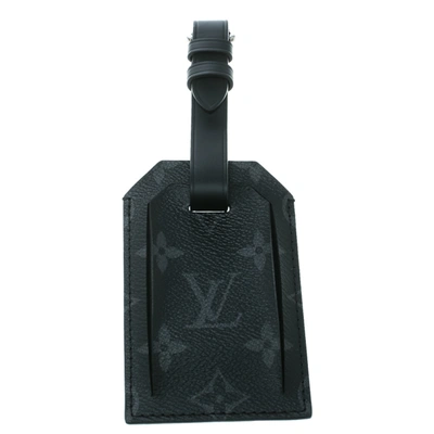 Pre-owned Louis Vuitton Black Monogram Eclipse Chapman Brothers Luggage Tag