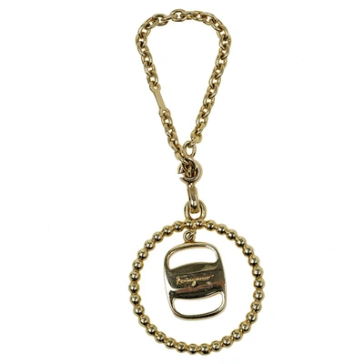 Pre-owned Ferragamo Gold Pendant Keyring