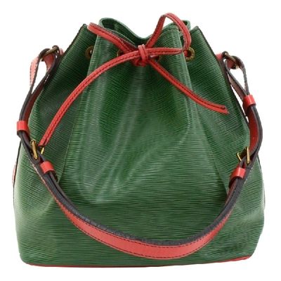 Pre-owned Louis Vuitton Bi Color Epi Leather Petit Noe Bag In Green