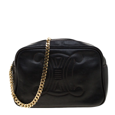 Pre-owned Celine Black Leather Crossbody Bag