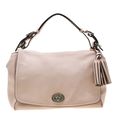 Pre-owned Coach Blush Pink Leather Legacy Romy Shoulder Bag