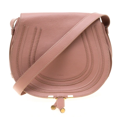 Pre-owned Chloé Blush Pink Leather Medium Marcie Crossbody Bag