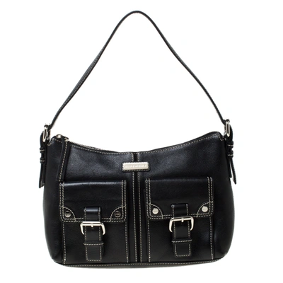 Pre-owned Givenchy Black Leather Twin Pocket Shoulder Bag