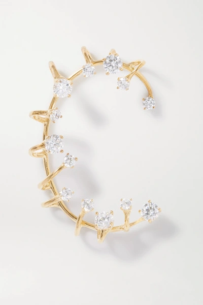 Panconesi Constellation Gold Vermeil Crystal Ear Cuff