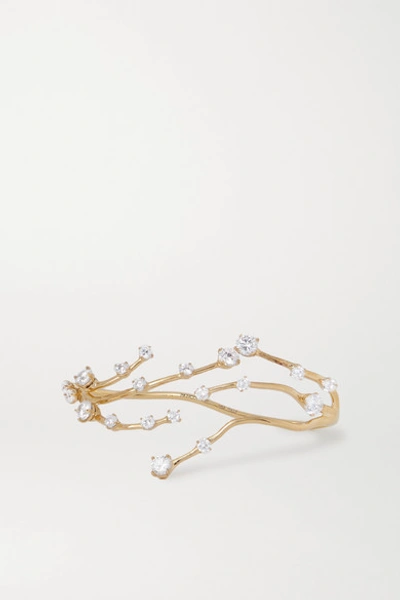 Panconesi Constellation Fire Gold-plated Crystal Hand Cuff
