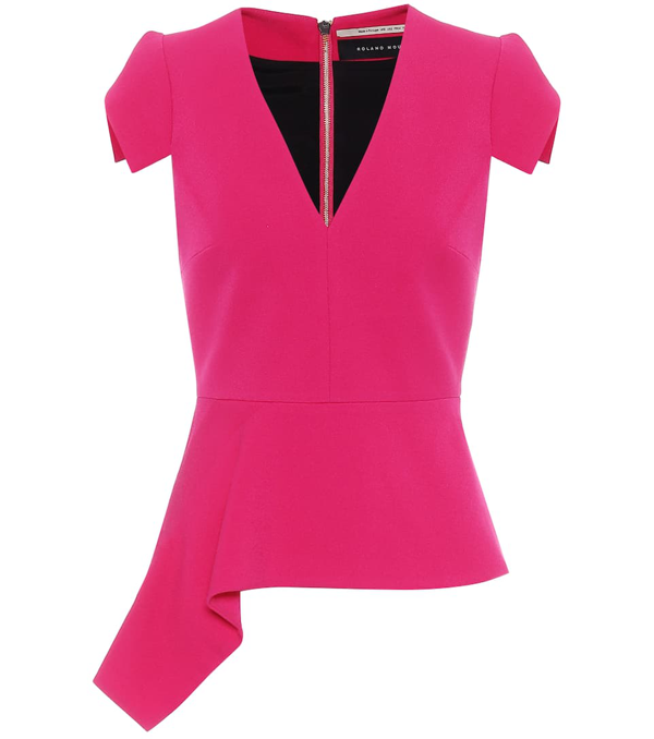 fuchsia peplum top