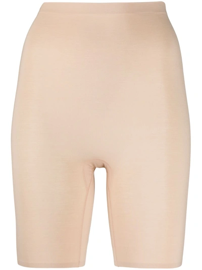 Wacoal Beyond Naked Cotton Blend Thigh Shaper Shorts In Sand