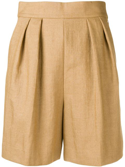 Theory Tapered Shorts In Brown | ModeSens
