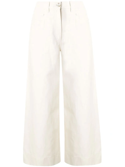 Kenzo Trousers Beige - Atterley In White
