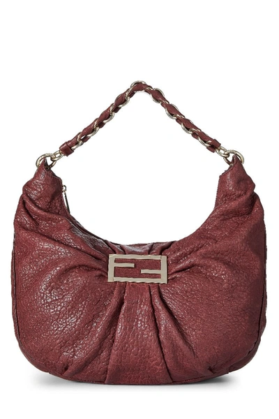 Pre-owned Fendi Burgundy Leather Hobo