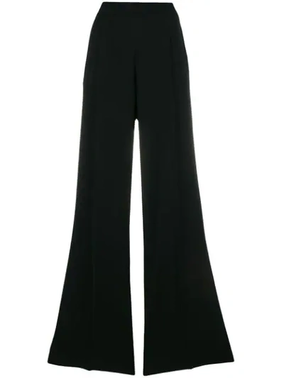 Michael Michael Kors Crystal-embellished Twill Flared Trousers In Black