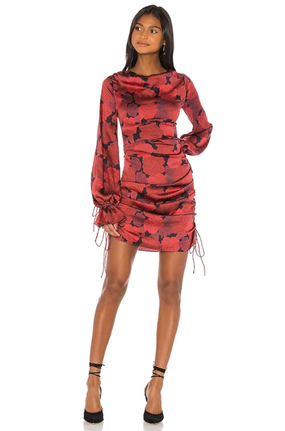 L'academie The Gallarde Mini Dress In Red Peony | ModeSens
