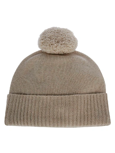 Agnona Cable Knit Hat In Beige