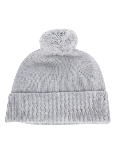 Agnona Cable Knit Hat In Grey