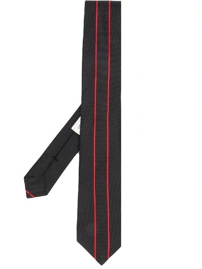 Alexander Mcqueen Tie With Logo Band In Black