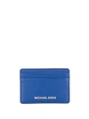 Michael Michael Kors Jet Set Card Holder In Blu