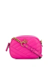 Tory Burch Kira Chevron Small Camera Bag Shoulder Bag In Fuchsia