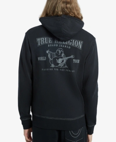 True Religion Men's Classic Logo Zip-up Hoodie In Black