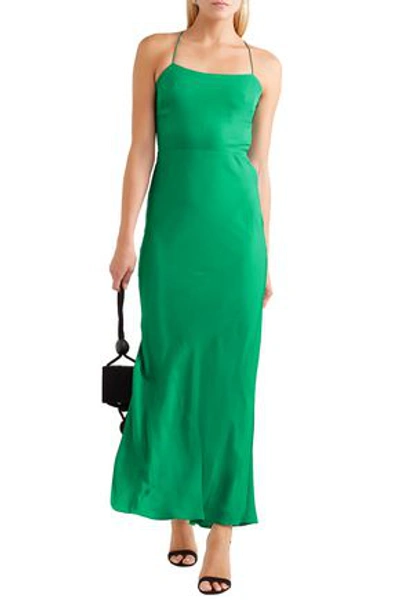 Grey Jason Wu Twill Maxi Dress In Green