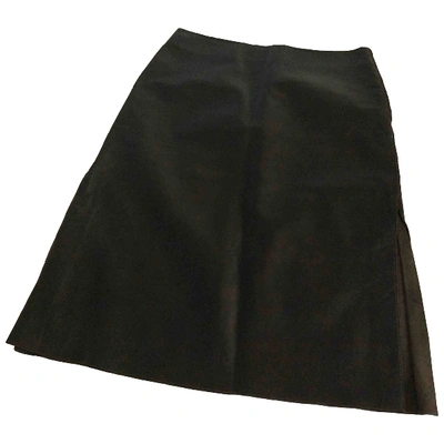 Pre-owned Moschino Cheap And Chic Leather Mid-length Skirt In Green